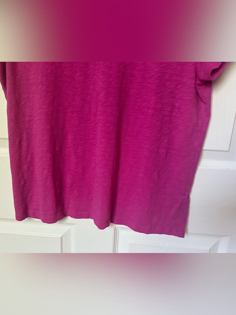 J. Crew Pink/Magenta Short Sleeve Casual Girlfriend Tee Shirt Size Large - Picture 7 of 8